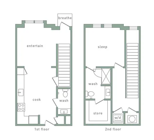 Lakeview 1 Bedroom Floor Plan
