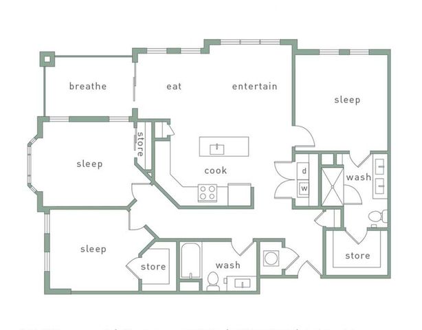 Ensley 3 Bedroom Floor Plan