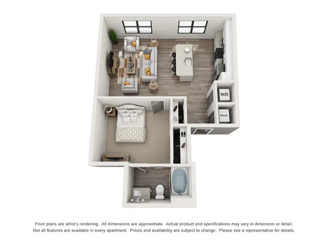 One Riverwalk A6 Floor Plan