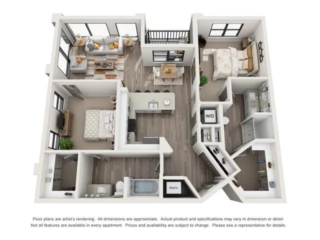 One Riverwalk B2 Floor Plan