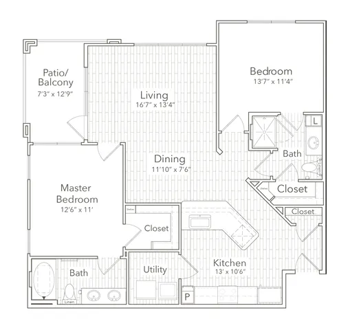 Two bedroom two bathroom