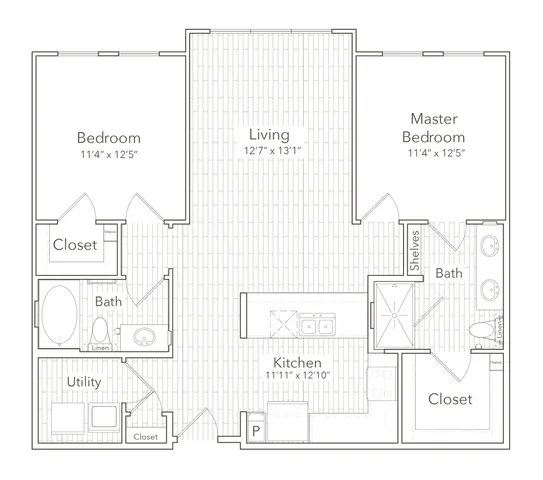 Two bedroom two bathroom