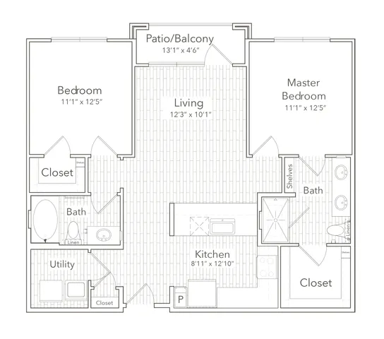Two bedroom two bathroom