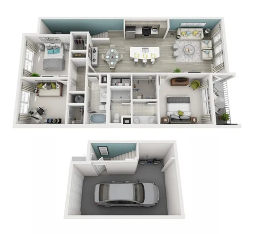Radiant (w/Garage) Floorplan