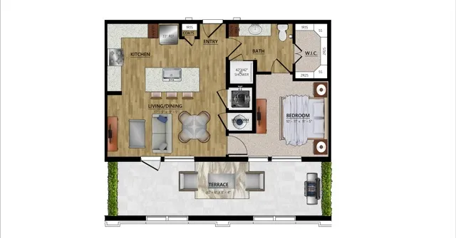 Floorplan image for a new apartment in Houston.