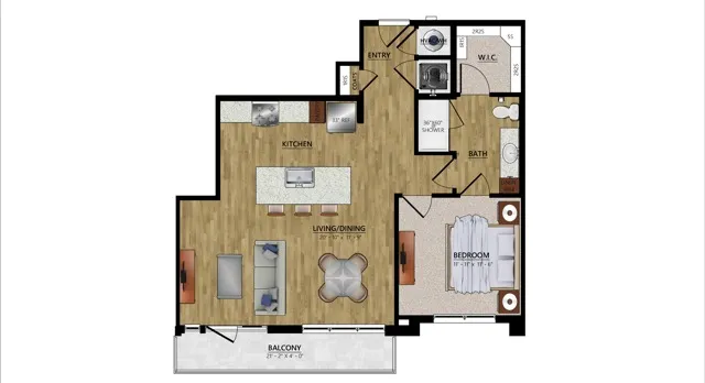 Floorplan image for a new apartment community in Houston