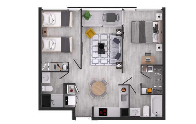 Deluxe A 2 bed 2 bath
