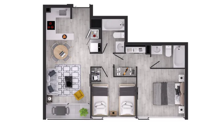 Deluxe B 2 bed 2 bath
