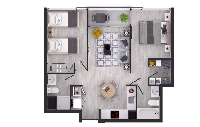 Deluxe C 2 bed 2 Bath