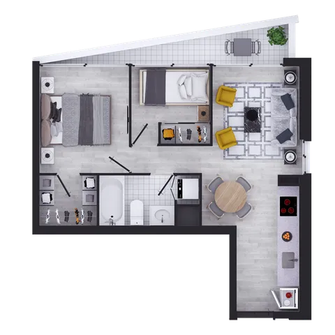Twin D Floorplan