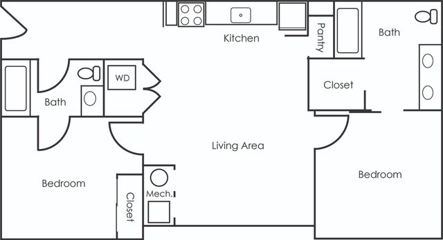 B1 - Two Bedroom Two Bath