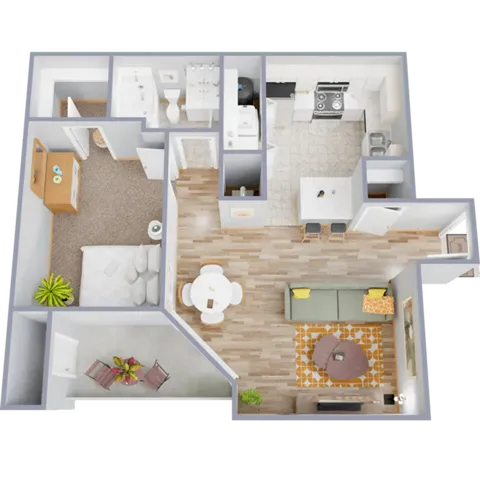 A1 - one bedroom, one bath apartment home