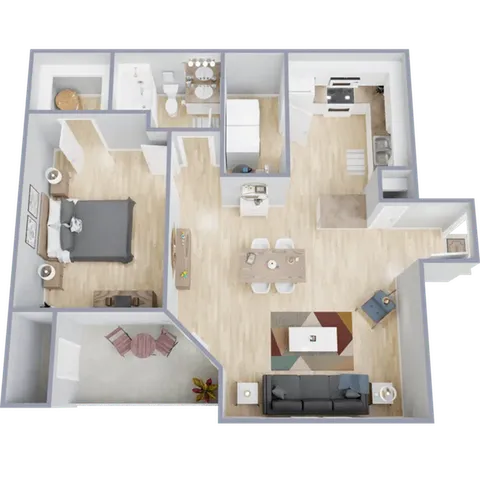 A1 - one bedroom, one bath apartment home