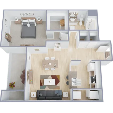 A2 - one bedroom, one bath apartment home