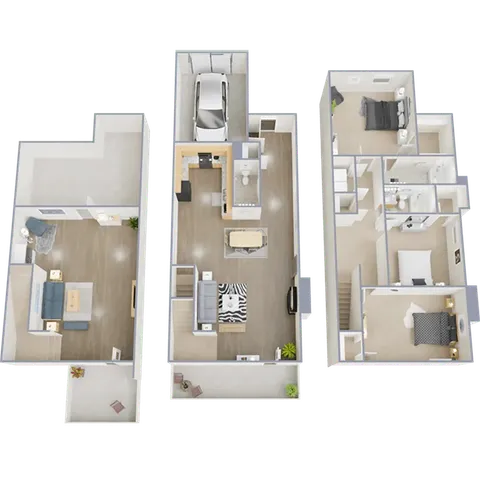 C1 - three bedroom, two and a half bath townhome in Shawnee, KS