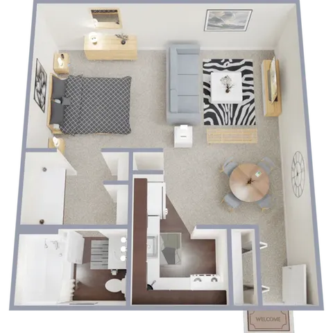 520 square foot studio apartment