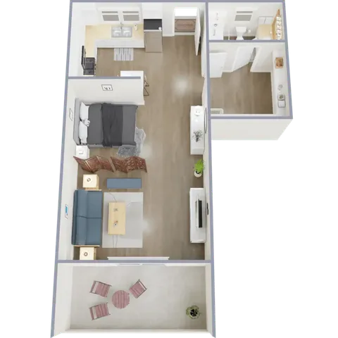 400 square foot efficiency apartment in downtown Colorado Springs