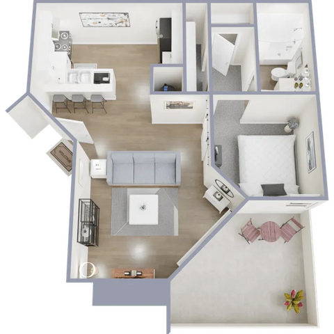 546 square foot studio apartment