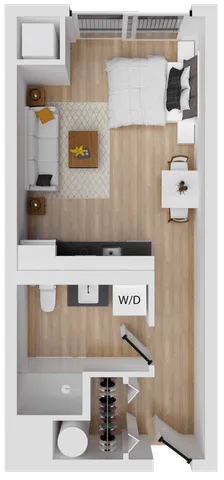 Allegro 2 - 388 square foot studio apartment