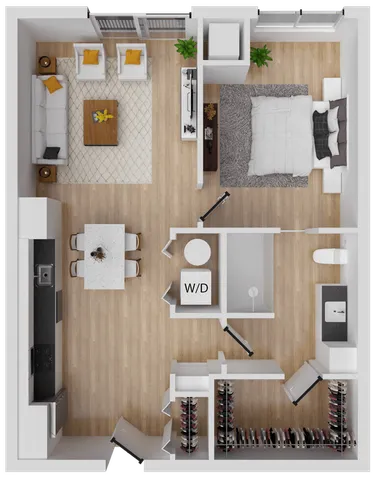 Gusto 3 - 687 square foot one bedroom, one bath apartment