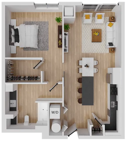 Gusto 4 - 792 square foot one bedroom, one bath apartment