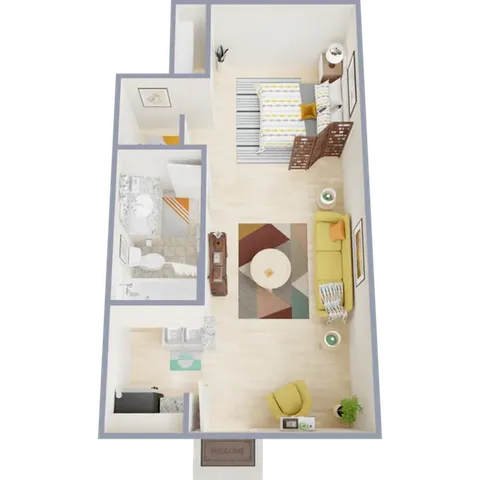 411 square foot studio apartment
