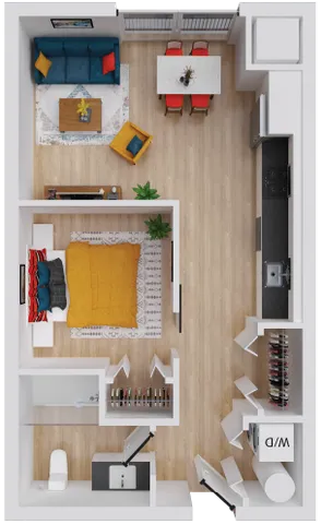 Mojo 1 - one bedroom, one bath apartment