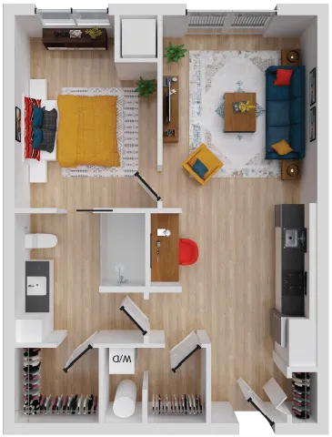 Mojo 7 - 736 square foot one bedroom, one bath apartment