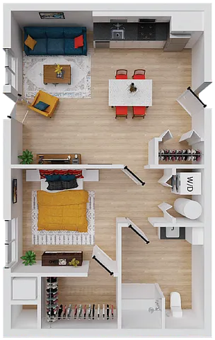Vigor 3 - 707 square foot one bedroom, one bath apartment