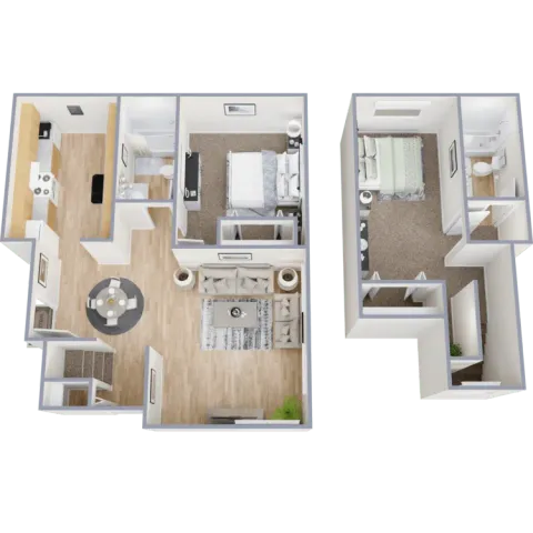 2 Bed, 1 Bath, 900 sq ft