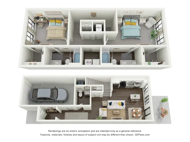 2-Bed 2.5-Bath Townhome