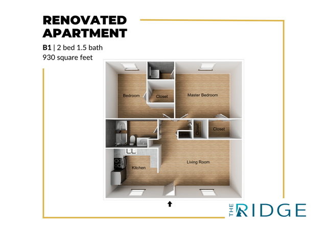 Renovated 2 Bedroom