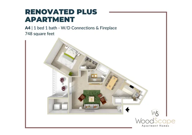 a4  washer and fireplace renovated plus