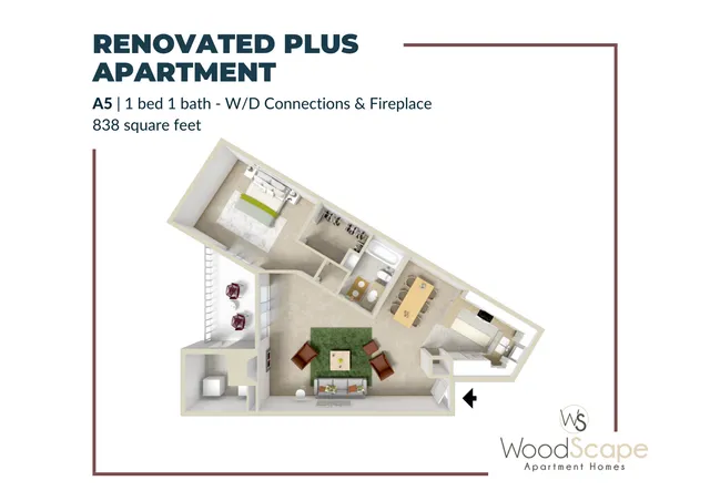 a5 washer and fireplace renovated plus