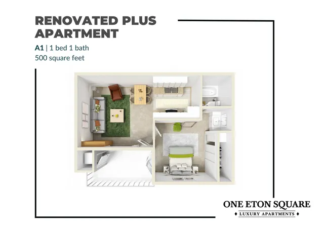 One Eton Square - Renovated A1 Floor Plan