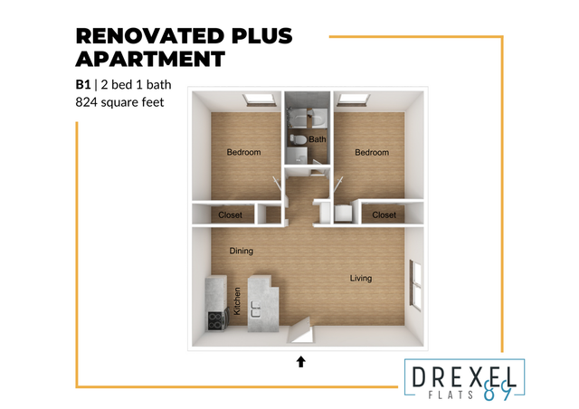 Two Bed/One Bath Renovated