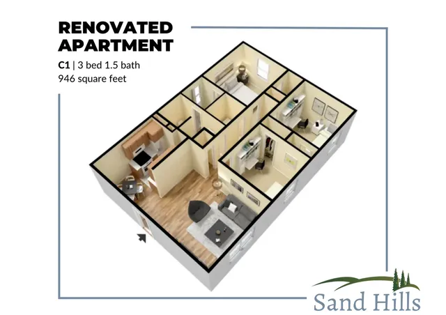 C1 Renovated Floor Plan