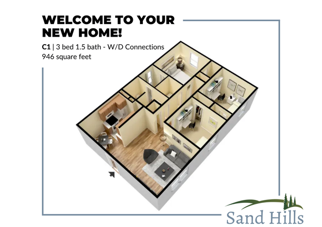 C1 (Washer and Dryer Connections) Floor Plans