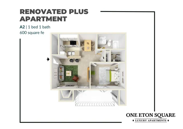 One Eton Square - Renovated A2 Floor Plan