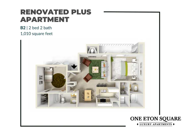 One Eton Square - Renovated B2 Floor Plan