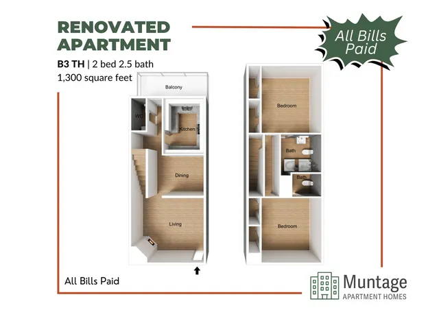 DLX TH 2x2.5 Floor Plan