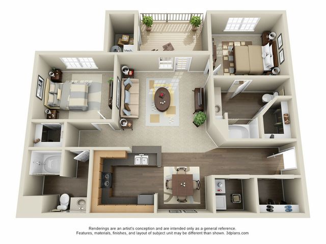 2x2A Floor Plan