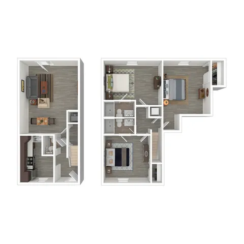Terrace View 3x2.5 Townhome 3D