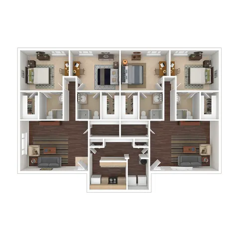4x4 FC 3D Floorplan