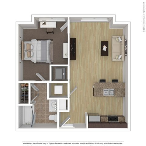 1 Bedroom Floorplan