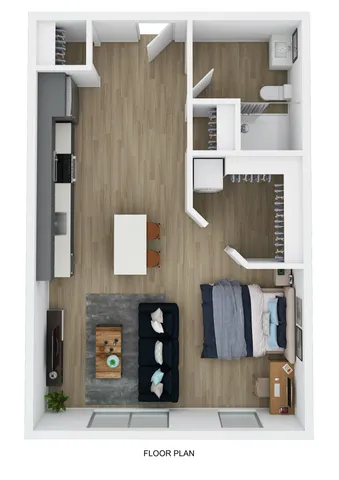 Studio 1 Bath 3D