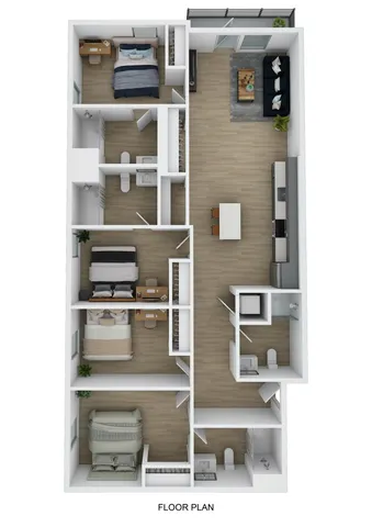 4 Bed 4 Bath B 3D