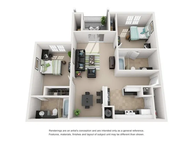 2 Bed 2 Bath Prem