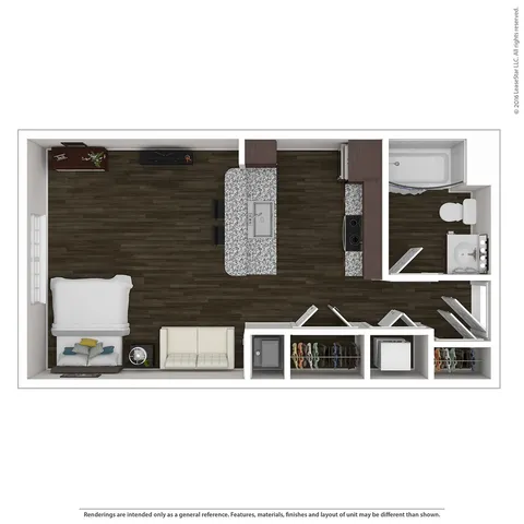 Studio 3-3 Floorplan