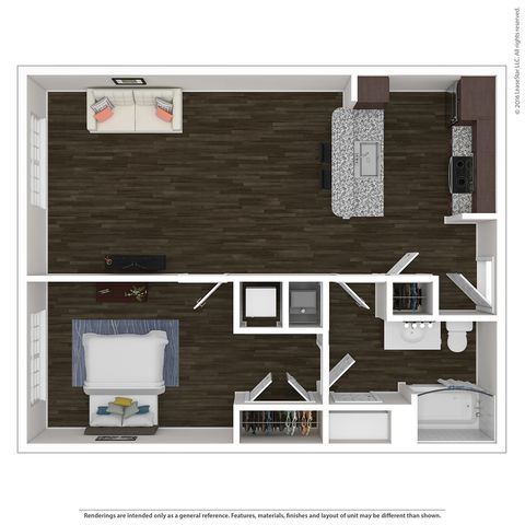 1x1-3-4 Floorplan
